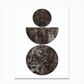 Three Circles On A White Background - Minimalist Canvas Print