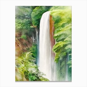 Kaieteur Falls, Guyana Water Colour  (2) Canvas Print