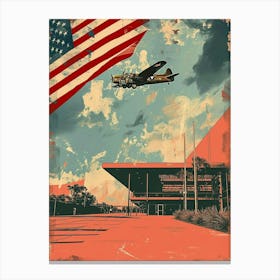 National World War 2 Museum Retro Pop Art 1 Canvas Print