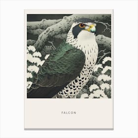 Ohara Koson Inspired Bird Painting Falcon 7 Poster Canvas Print