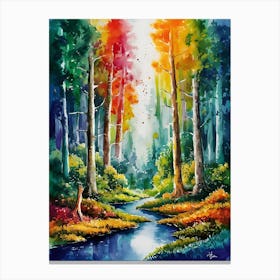 Rainbow Forest Canvas Print