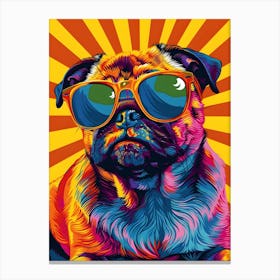 Pug in Sunglasses 1 Canvas Print