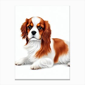 Cavalier King Charles Spaniel Illustration dog Canvas Print