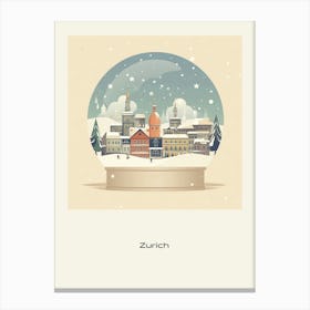 Zurich Switzerland 1 Snowglobe Poster Canvas Print