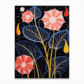 Moonflower 2 Hilma Af Klint Inspired Flower Illustration Canvas Print