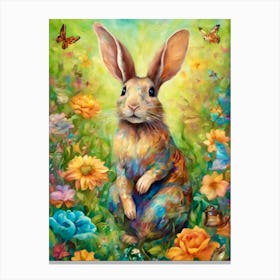 Rabbit In The Meadow Canvas Print