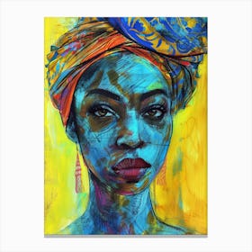 African Woman With Turban Canvas Print