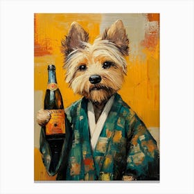 Dog In Bathrobe 7 Canvas Print