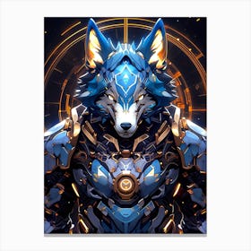 Wolf In Armor Canvas Print