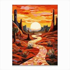 Desert Abstract Minimalist 10 Canvas Print