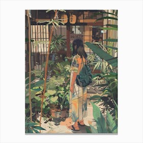 In The Garden Tofuku Ji Japan 3 Canvas Print