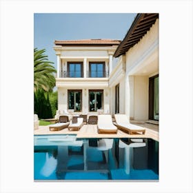Villa With A Swimming pool Canvas Print