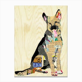 Shepherd Dog Collage Canvas Print