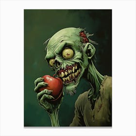 Scary Zombie Eating An Apple 2 Stampe su tela