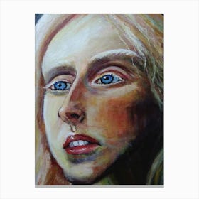 Girl With Blue Eyes Canvas Print