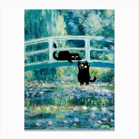 Cats On A Bridge Canvas Print