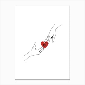 Hands & Heart Canvas Print