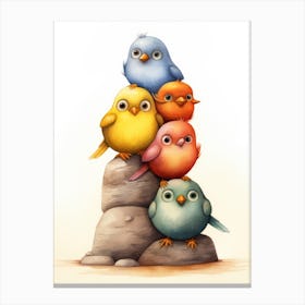 Colorful Birds Canvas Print