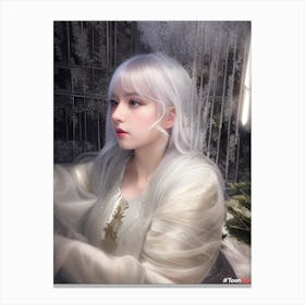White Haired Girl Canvas Print