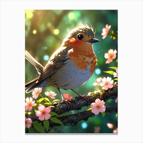 Bird In Spring Canvas Print