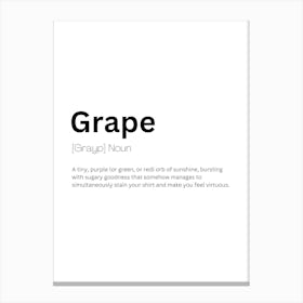 Grape Definition Meaning Canvas Print