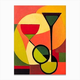 Sidecar Paul Klee Inspired Abstract Cocktail Poster Canvas Print