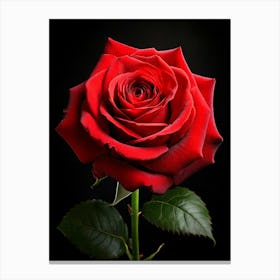 Red Rose Flower Canvas Print