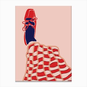 Red Ballerinas - Fashion Artwork Canvas Print