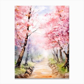 Beautiful Watercolor Cherry Blossom 1 Canvas Print