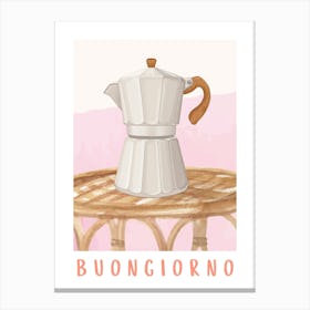 Buongiorno Coffee Poster Canvas Print