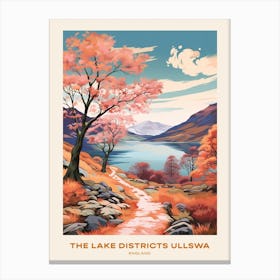 The Lake Districts Ullswa Hike Poster Canvas Print