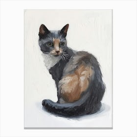 Japanese Bobtail Cat Painting 1 Canvas Print