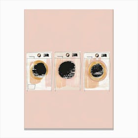 Three Washing Machines Canvas Print