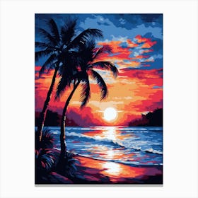 Sunset At The Beach 14 Canvas Print