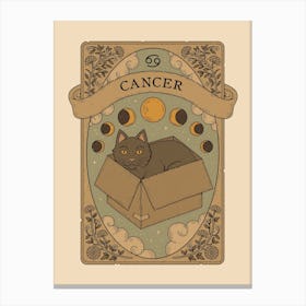 Cats Astrology Cancer Canvas Print