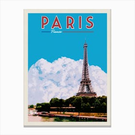 Paris France Travel Poster Canvas Print