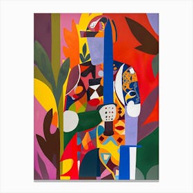 Matisse Inspired,The Warrior, Fauvism Style Canvas Print