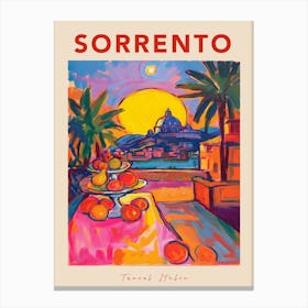 Sorrento Italia Travel Poster Canvas Print