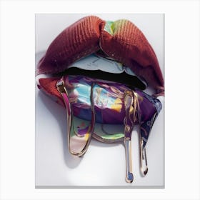 Kissing Lips Canvas Print