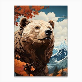 bear in forest Canvas Print