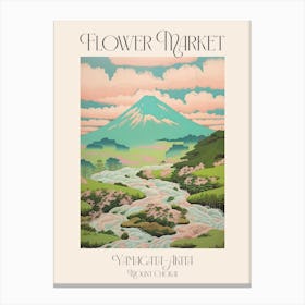 Flower Market Mount Chokai In Yamagata Akita Japanese Landscape 4 Poster Canvas Print