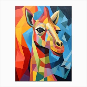 Giraffe Abstract Pop Art 8 Canvas Print