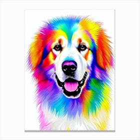 Great Pyrenees Rainbow Oil Painting dog Canvas Print