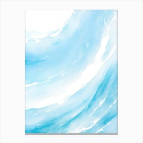 Blue Ocean Wave Watercolor Vertical Composition 143 Canvas Print