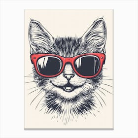 Cat In Sunglasses 7 Canvas Print