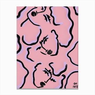 Pink Faces Canvas Print