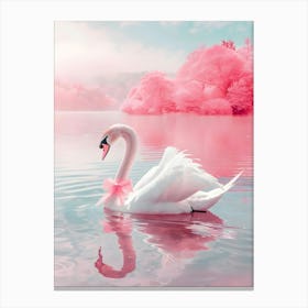 Pink Swan Canvas Print