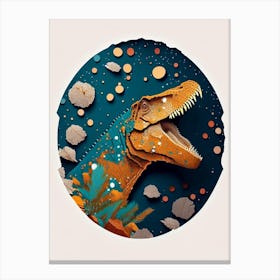 Gorgosaurus Terrazzo Style Dinosaur Canvas Print