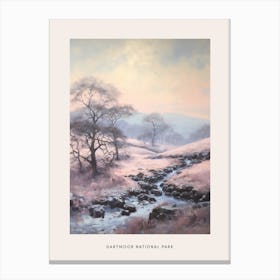 Dreamy Winter National Park Poster  Dartmoor National Park England 4 Canvas Print
