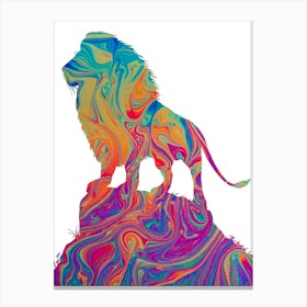 Animal Negative Space ― Lion 1 Canvas Print